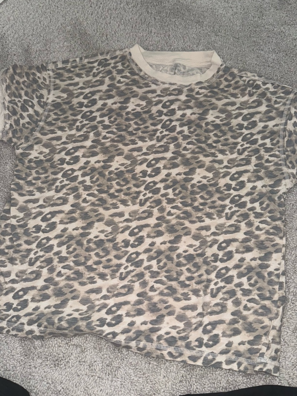 aerie Leopard Print Short Sleeve Tee - boxy boyfriend fit